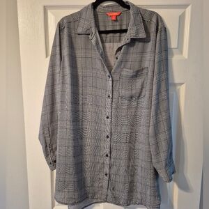 Joe Fresh Gray Plaid Blouse